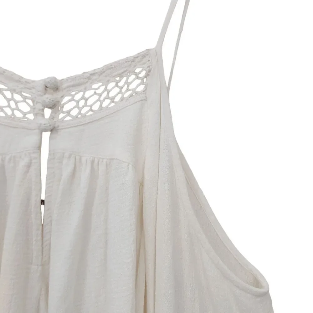 Free People Endless Mancora Maxi Dress Womens Small Ivory Boho Cottagecore